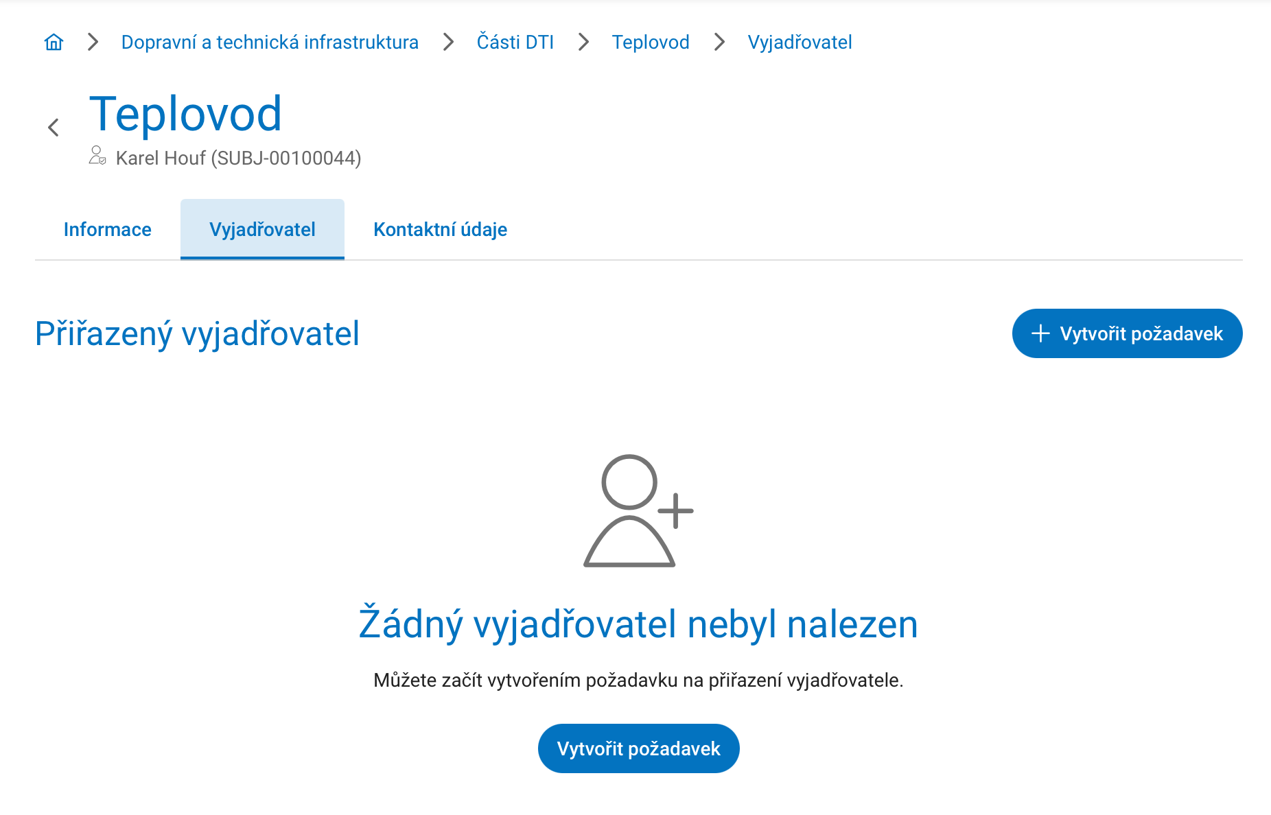 Založení části DTI na portálu DMVS